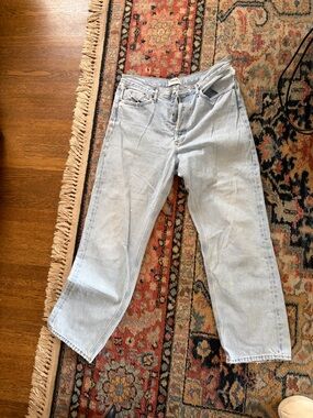 Agolde Pale Blue Straight Leg Jeans